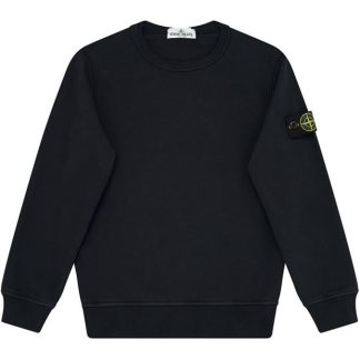 STONE ISLAND Junior Badge Crewneck Kids Crew Sweaters Navy V0020 for sale