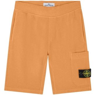 STONE ISLAND Junior Badge Shorts Kids Fleece Shorts Aranco V0032 for sale