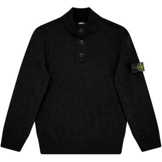 STONE ISLAND Junior Button Up Knit Kids Knitted Tops Navy V0020 for sale