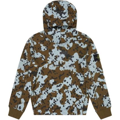 STONE ISLAND Junior Camo Fleece Sweatshirt Kids Vrd Mltre V0054  for sale