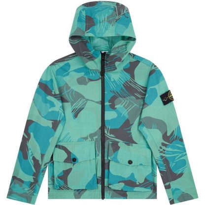 STONE ISLAND Junior Camo Jacket Kids Emerald V0056  for sale