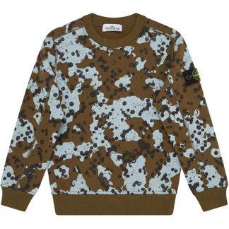 STONE ISLAND Junior Camo Sweatshirt Kids Vrd Mltre V0054  for sale