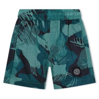 STONE ISLAND Junior Camo Swim Shorts Kids Emerald V0056  for sale