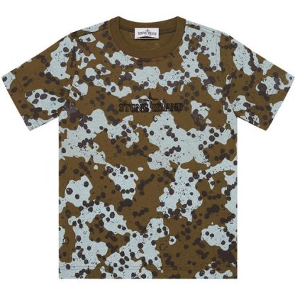 STONE ISLAND Junior Camo T-Shirt Kids Vrd Mltre V0054  for sale