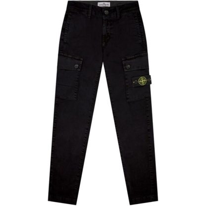 STONE ISLAND Junior Canvas Cargo Pants Kids Cargo Trousers Navy V0120 for sale