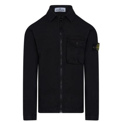 STONE ISLAND Junior Canvas Dyed Overshirt Kids Black V0129  for sale