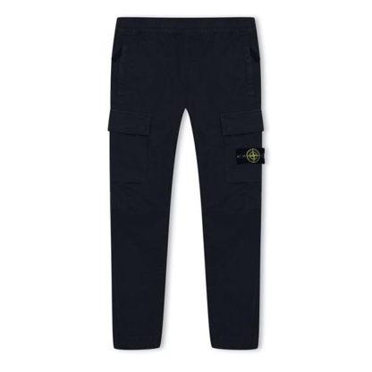 STONE ISLAND Junior Cargo Trousers Kids Tapered Trousers Navy V0120 for sale