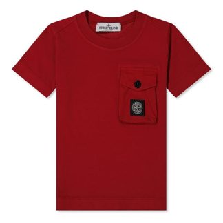 STONE ISLAND Junior Compass T-Shirt Kids Regular Fit T-Shirts Brick Red V0015 for sale