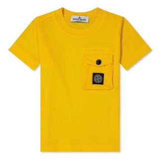 STONE ISLAND Junior Compass T-Shirt Kids Regular Fit T-Shirts Ochre V0033 for sale