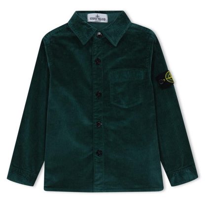 STONE ISLAND Junior Cord Overshirt Kids Overshirts Btl Green V0053 for sale