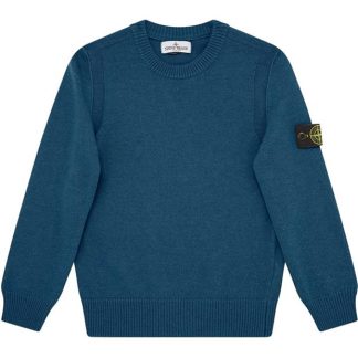 STONE ISLAND Junior Crewneck Knit Kids Knitted Tops Bluette V0022 for sale