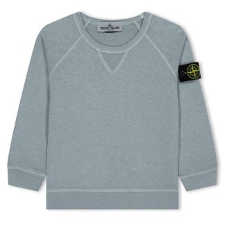 STONE ISLAND Junior Crewneck Old Effect Kids Crew Sweaters Pearl Gry V0161 for sale