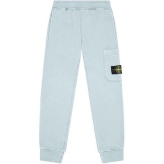 STONE ISLAND Junior Fleece Joggers Kids Closed Hem Fleece Jogging Bottoms Cielo V0041 for sale