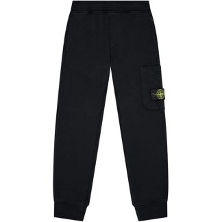 STONE ISLAND Junior Fleece Joggers Kids Closed Hem Fleece Jogging Bottoms Navy V0020 for sale