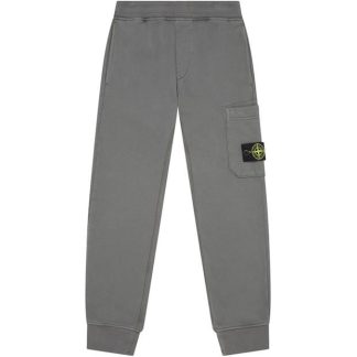 STONE ISLAND Junior Fleece Joggers Kids Closed Hem Fleece Jogging Bottoms Peltro V0063 for sale