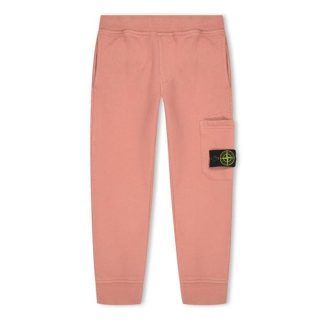 STONE ISLAND Junior Fleece Joggers Kids Closed Hem Fleece Jogging Bottoms Salmon V0081 for sale