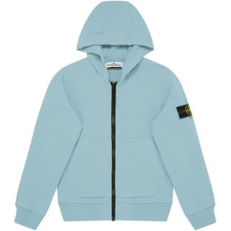 STONE ISLAND Junior Full Zip Sweatshirt Kids Zip Hoodies Cielo V0041 for sale