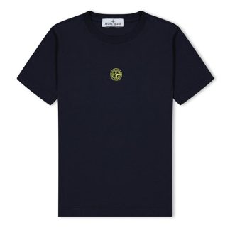 STONE ISLAND Junior Graphic Logo T-Shirt Kids Regular Fit T-Shirts Navy V0020 for sale