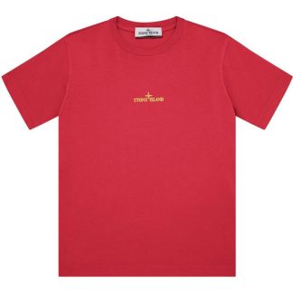 STONE ISLAND Junior Graphic T-Shirt Kids Regular Fit T-Shirts Rosso V0010 for sale