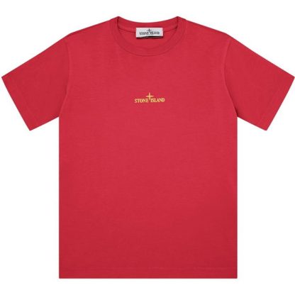 STONE ISLAND Junior Graphic T-Shirt Kids Regular Fit T-Shirts Rosso V0010 for sale