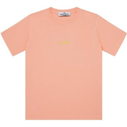 STONE ISLAND Junior Graphic T-Shirt Kids Regular Fit T-Shirts Salmone V0081 for sale