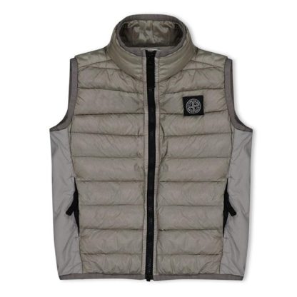 STONE ISLAND Junior Loom Gilet Kids Gilets - Lightweight Dove Grey V0092 for sale