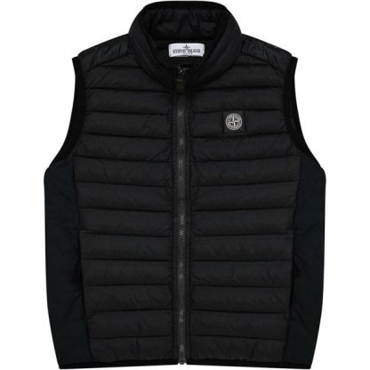 STONE ISLAND Junior Loom Gilet Kids Gilets - Lightweight Nero V0029 for sale