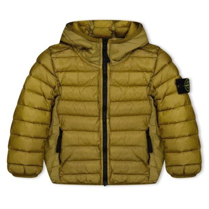 STONE ISLAND Junior Loom Woven Jacket Kids Puffer Jackets - Lightweight Mustard V0034 for sale