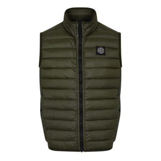 STONE ISLAND Junior Loom Woven Kids Gilets - Heavyweight Olive V0058 for sale