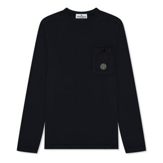 STONE ISLAND Junior Patch Logo Tshirt Long Sleeves Kids Long Sleeve T-Shirts Navy V0020 for sale