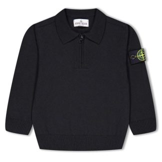 STONE ISLAND Junior Polo Knit Kids Jumpers Black V0029 for sale