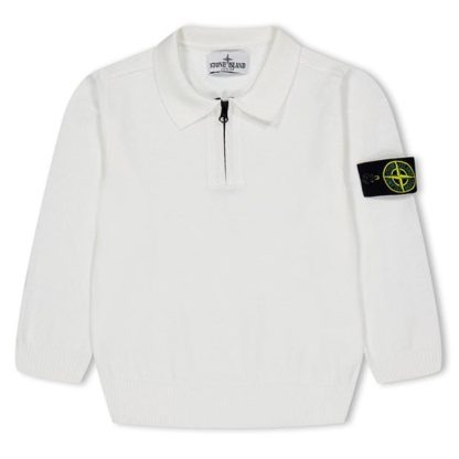 STONE ISLAND Junior Polo Knit Kids Jumpers White V0001 for sale