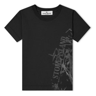 STONE ISLAND Junior Short Sleeve T-Shirt In Cotton Jersey Kids Regular Fit T-Shirts Black V0029 for sale