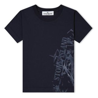 STONE ISLAND Junior Short Sleeve T-Shirt In Cotton Jersey Kids Regular Fit T-Shirts Navy V0020 for sale