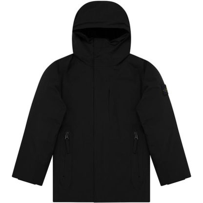 STONE ISLAND Junior Soft Shell Down Jacket Kids Down Jackets Nero V0029 for sale