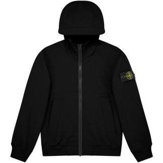 STONE ISLAND Junior Soft Shell Jacket Kids Softshell Jackets Nero V0029 for sale