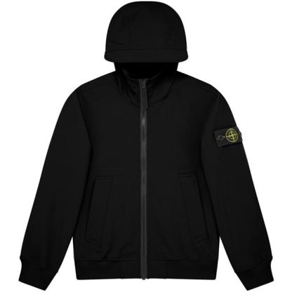 STONE ISLAND Junior Soft Shell Jacket Kids Softshell Jackets Nero V0029 for sale