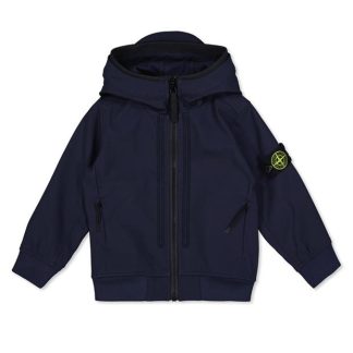 STONE ISLAND Junior Softshell Hooded Jacket Kids Softshell Jackets Navy V0020 for sale