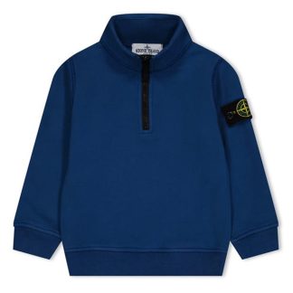 STONE ISLAND Junior quarter Zip Sweatshirt Kids 1/4 Zip Fleece Tops Bluette V0022 for sale