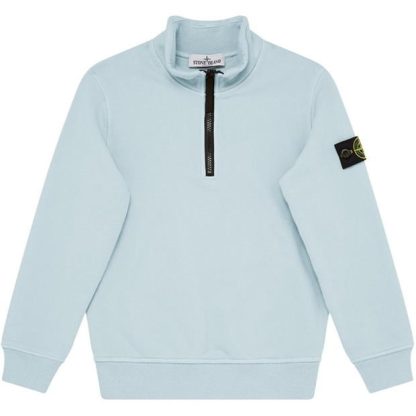 STONE ISLAND Junior quarter Zip Sweatshirt Kids 1/4 Zip Fleece Tops Cielo V0041 for sale