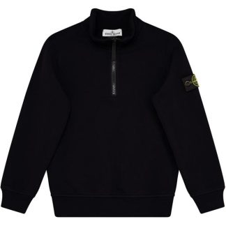 STONE ISLAND Junior quarter Zip Sweatshirt Kids 1/4 Zip Fleece Tops Navy V0020 for sale