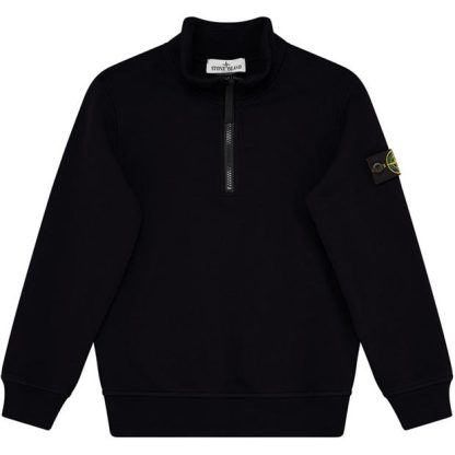 STONE ISLAND Junior quarter Zip Sweatshirt Kids 1/4 Zip Fleece Tops Navy V0020 for sale