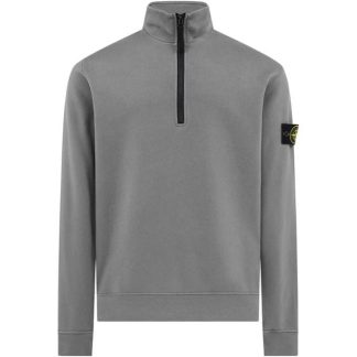 STONE ISLAND Lightweight Fleece quarter Zip Men 1/4 Zip Fleece Tops Grey Mrl A0M64 for sale