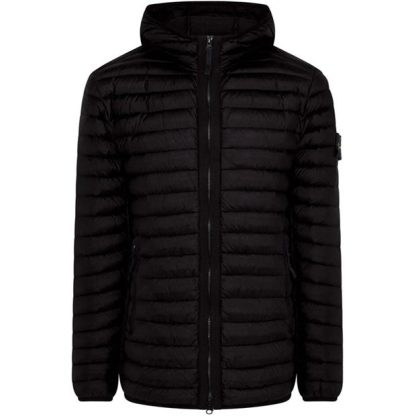 STONE ISLAND Loom Woven Jacket Hooded Men Puffer Jackets - Lightweight Nero V0029 for sale