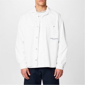 STONE ISLAND MARINA Canvas Short Sleeve Shirt Men White V0001  for sale