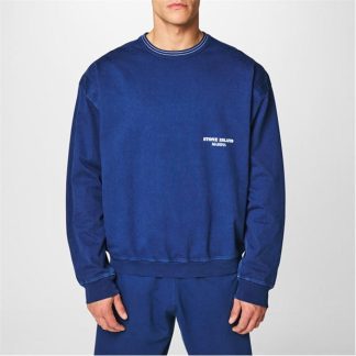 STONE ISLAND MARINA Crewneck Sweatshirt Men Royal V0127  for sale