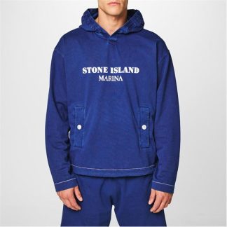 STONE ISLAND MARINA Hooded Sweatshirt Men OTH Hoodies Royal V0127 for sale