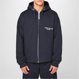 STONE ISLAND MARINA Hooded Sweatshirt Men Zip Hoodies Navy V0020 for sale