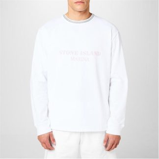 STONE ISLAND MARINA Long Sleeved T-Shirt Men Long Sleeve T-Shirts Bianco V0001 for sale