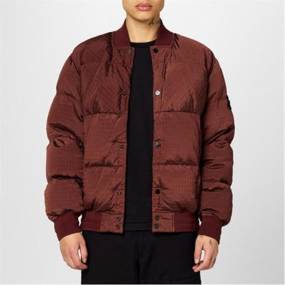 STONE ISLAND Macro Ripstop Nylon Metal Bomber Jacket Men Bruciato V0077  for sale